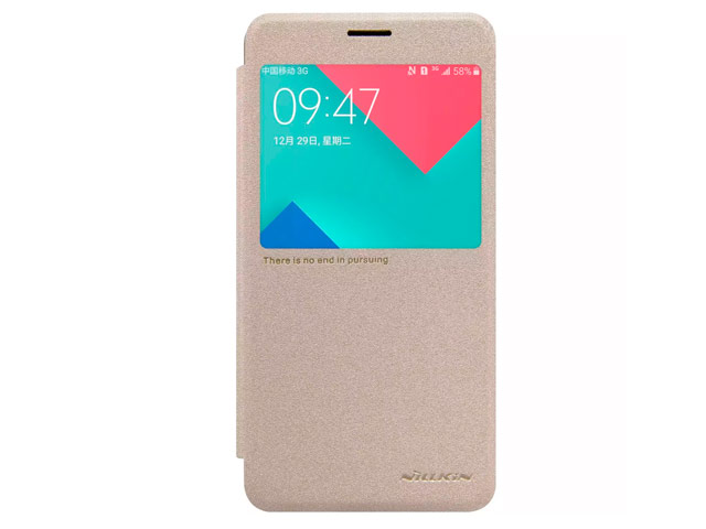 Чехол Nillkin Sparkle Leather Case для Samsung Galaxy A7 A710F (золотистый, винилискожа)