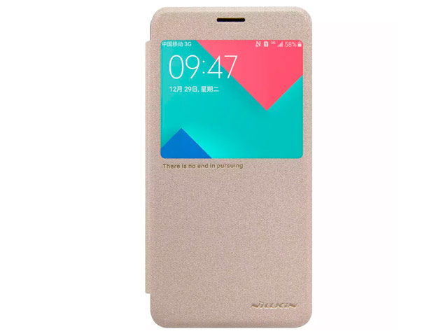 Чехол Nillkin Sparkle Leather Case для Samsung Galaxy A5 A510F (золотистый, винилискожа)