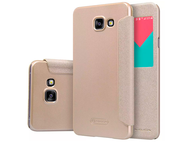 Чехол Nillkin Sparkle Leather Case для Samsung Galaxy A5 A510F (золотистый, винилискожа)