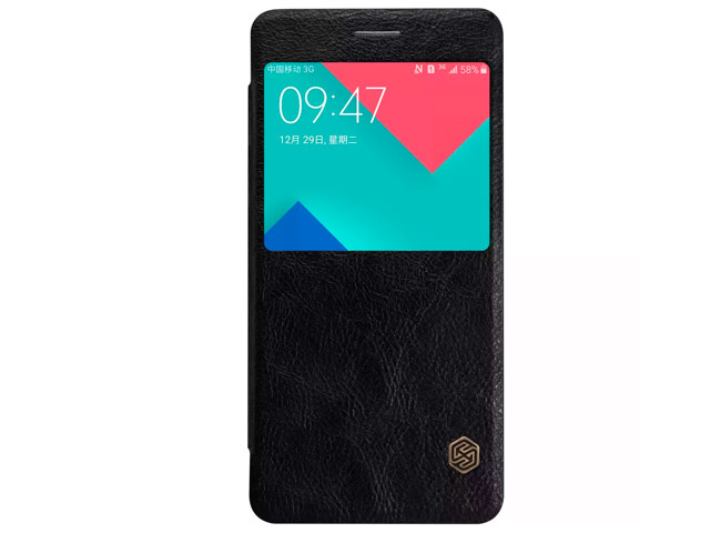 Чехол Nillkin Qin leather case для Samsung Galaxy A7 A710F (черный, кожаный)