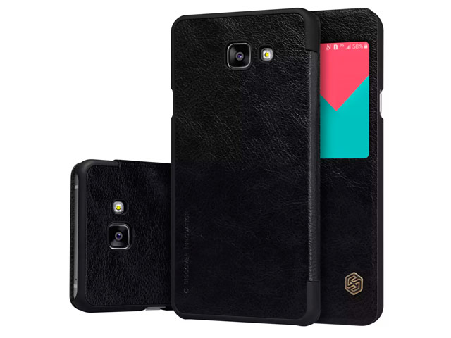 Чехол Nillkin Qin leather case для Samsung Galaxy A7 A710F (черный, кожаный)