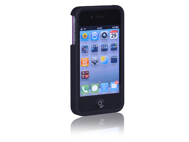 Чехол X-doria Snap-on Case для Apple iPhone 4/4S (черный/розовый)