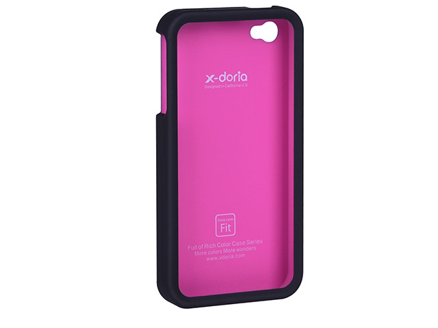 Чехол X-doria Snap-on Case для Apple iPhone 4/4S (черный/розовый)