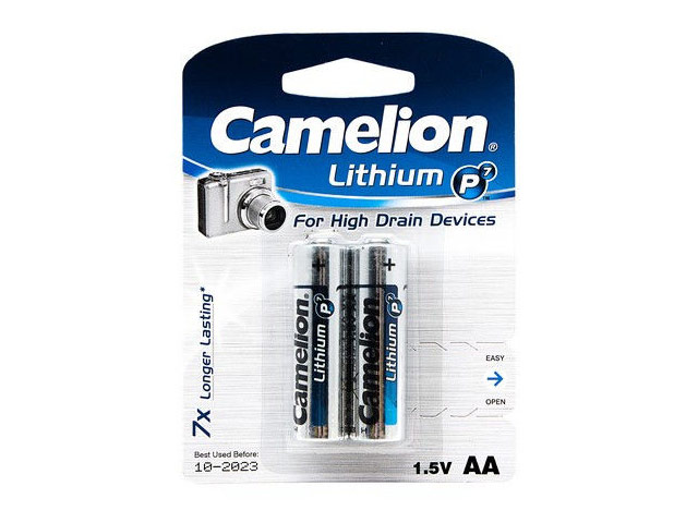 Комплект батареек Camelion (размер АА, 2 шт., 1.5V, литиевые)