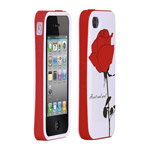 Чехол X-doria Verge Icon Case для Apple iPhone 4/4S (красный/розовый)