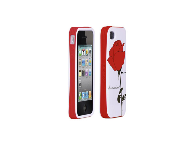 Чехол X-doria Verge Icon Case для Apple iPhone 4/4S (красный/розовый)