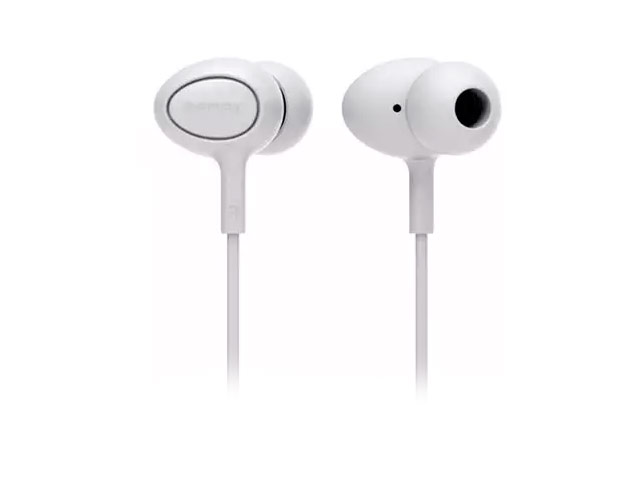 Наушники Remax Earphone RM-515 (белые, пульт/микрофон, 20-20000 Гц, 10 мм)