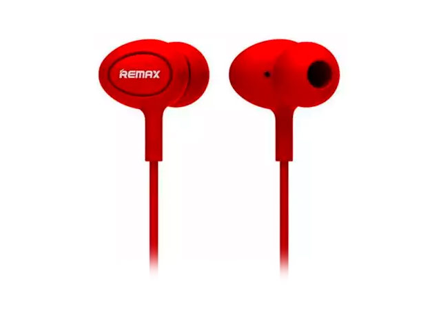 Наушники Remax Earphone RM-515 (красные, пульт/микрофон, 20-20000 Гц, 10 мм)
