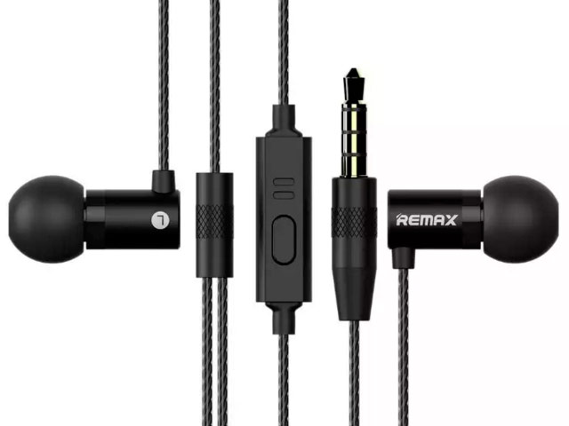 Наушники Remax Balanced Armature Headset RM-600M (черные, пульт/микрофон, 18-25000 Гц, 6.4 мм)