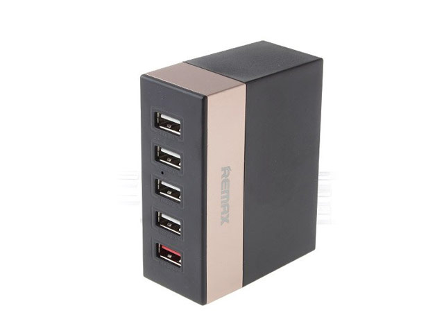 Зарядное устройство Remax USB Charger RU-U1 универсальное (сетевое, 5xUSB, 7.5A, черное)