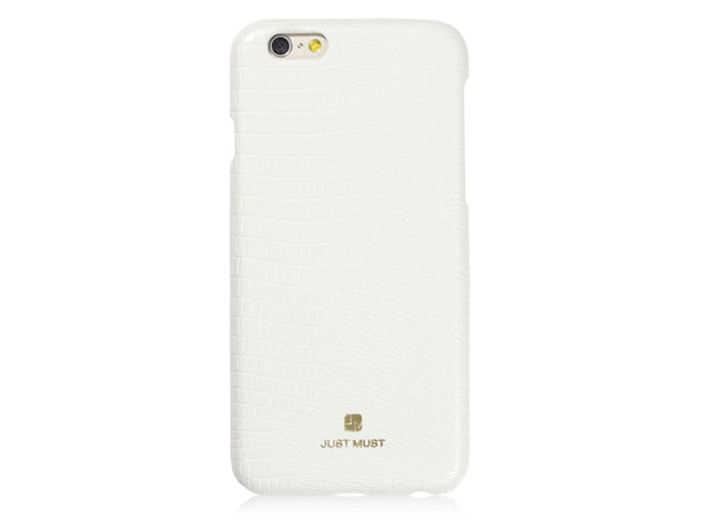 Чехол Just Must Croco I Series для Apple iPhone 6/6S (белый, кожаный)