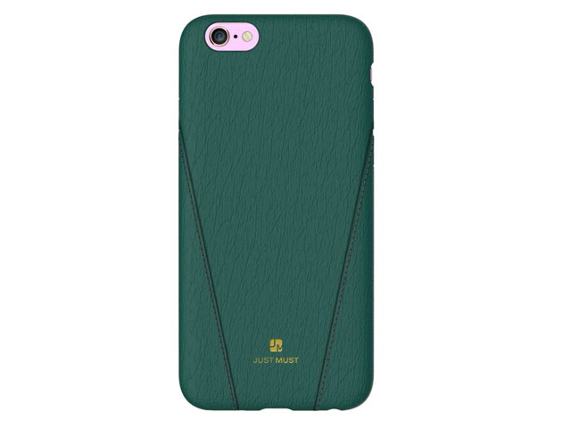 Чехол Just Must Racing Collection для Apple iPhone 6/6S (зеленый, кожаный)