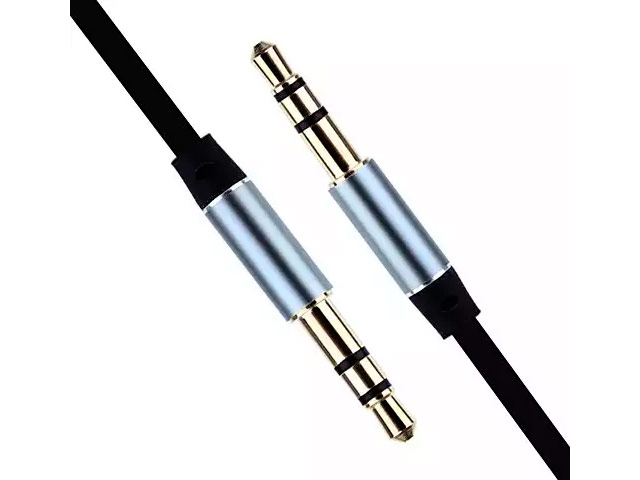 AUX-кабель Remax Aux Audio cable (1 м, разъемы 3.5 мм, черный)