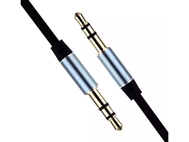 AUX-кабель Remax Aux Audio cable (2 м, разъемы 3.5 мм, черный)