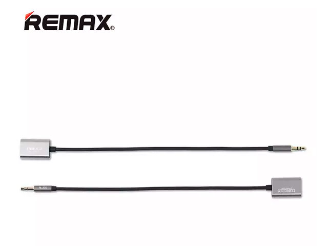 AUX-кабель Remax Aux Audio cable (тройник, 25 cм, папа-мама, черный)
