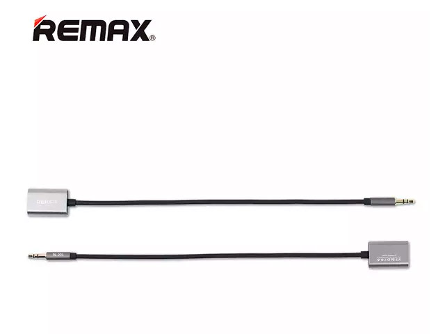 AUX-кабель Remax Aux Audio cable (тройник, 25 cм, папа-мама, серебристый)