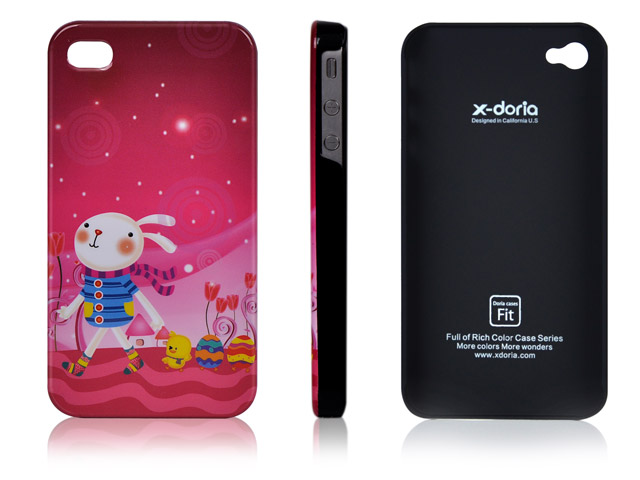 Чехол X-doria IMD Series Case для Apple iPhone 4S (с рисунком, Happy Rabbit)