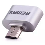 Адаптер Remax OTG-USB универсальный (microUSB-USB, серебристый)