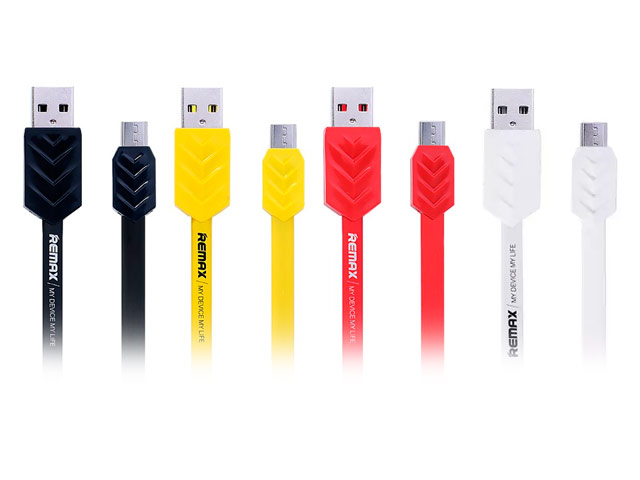 USB-кабель Remax Fishbone Data Cable (microUSB, 1 м, плоский, белый)