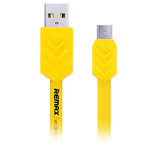 USB-кабель Remax Fishbone Data Cable (microUSB, 1 м, плоский, желтый)