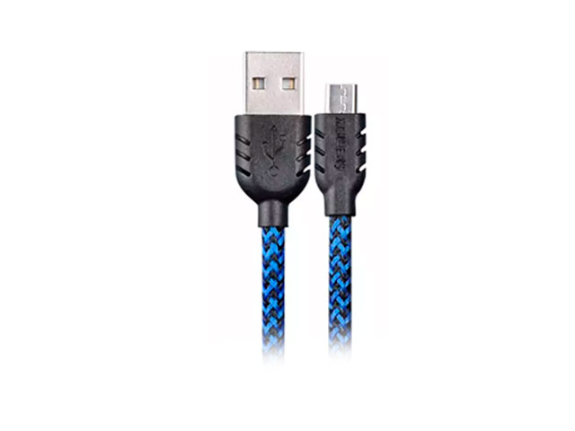 USB-кабель Remax Suteng Double-Sided Data Cable (microUSB, 1 м, синий)