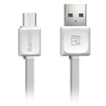 USB-кабель Remax Fleet Data Cable (microUSB, 1 м, плоский, белый)