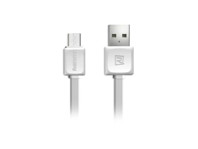 USB-кабель Remax Fleet Data Cable (microUSB, 1 м, плоский, белый)