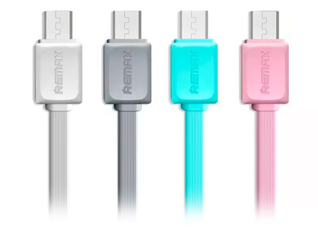 USB-кабель Remax Fleet Data Cable (microUSB, 1 м, плоский, белый)