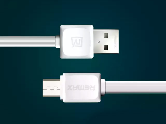 USB-кабель Remax Fleet Data Cable (microUSB, 1 м, плоский, белый)