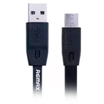 USB-кабель Remax Full Speed Data Cable (microUSB, 1 м, плоский, черный)