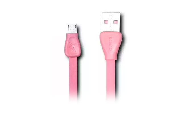 USB-кабель Remax Martin Data Cable (microUSB, 1 м, плоский, розовый)