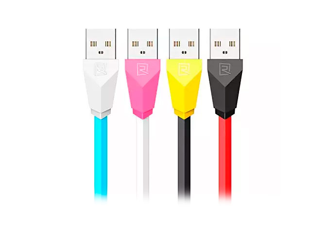 USB-кабель Remax Aliens Data Cable (microUSB, 1 м, плоский, белый/розовый)
