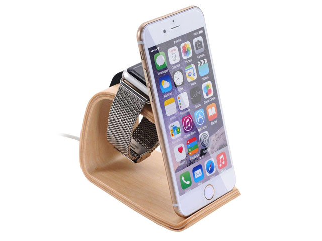 Подставка Samdi Charging Stand для часов Apple Watch (деревянная, желтая)