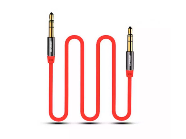 AUX-кабель Remax Aux Audio cable (1 м, разъемы 3.5 мм, красный)