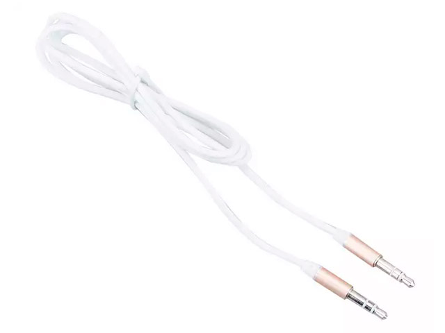 AUX-кабель Remax Aux Audio cable (1 м, разъемы 3.5 мм, белый)