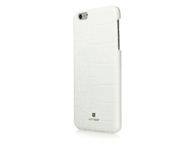 Чехол Just Must Croco II Series для Apple iPhone 6/6S (белый, кожаный)