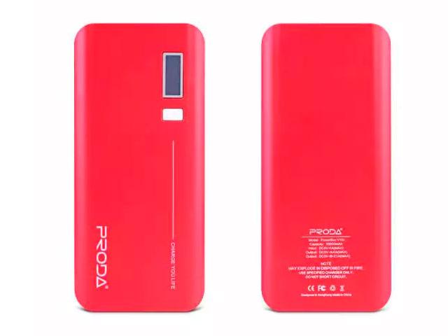 Внешняя батарея Remax Proda Jane series универсальная (20000 mAh, красная, индикатор)