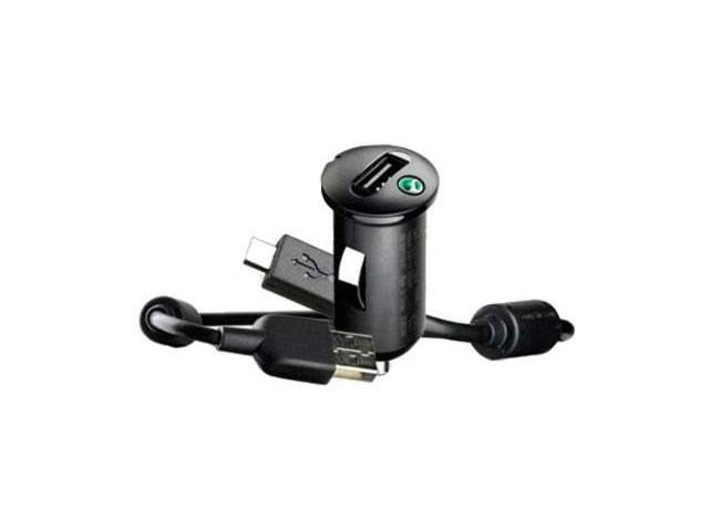 Зарядное устройство Sony Car Quick Charger автомобильное (1.2A, черное, microUSB)