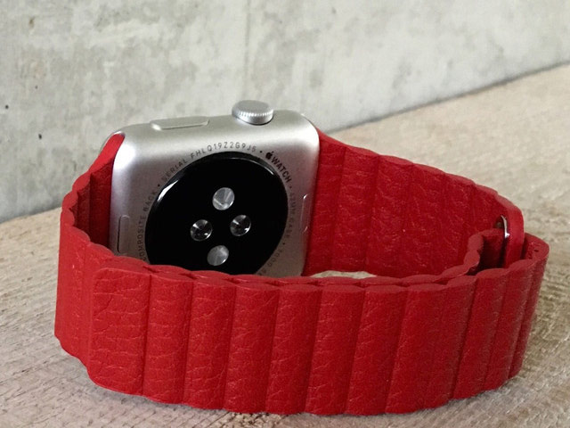 Ремешок для часов Synapse Leather Loop для Apple Watch (38 мм, красный, кожаный)