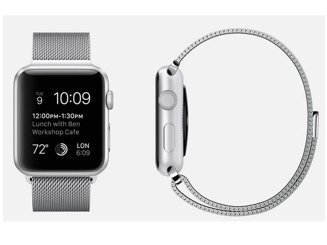 Ремешок для часов Synapse Milanese Loop для Apple Watch (42/44/45 мм, серебристый, стальной)