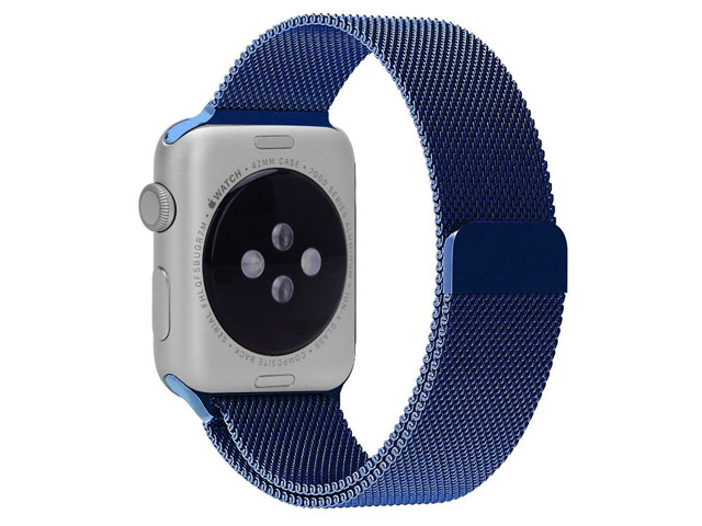 Ремешок для часов Synapse Milanese Loop для Apple Watch (42/44/45 мм, синий, стальной)