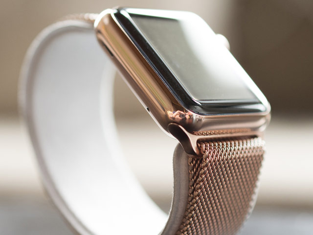 Ремешок для часов Synapse Milanese Loop для Apple Watch (42/44/45 мм, золотистый, стальной)