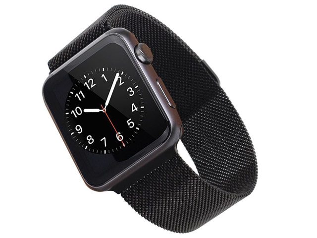 Ремешок для часов Synapse Milanese Loop для Apple Watch (38/40/41 мм, черный, стальной)