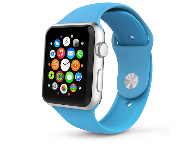 Ремешок для часов Synapse Sport Band для Apple Watch (38 мм, голубой, силиконовый)