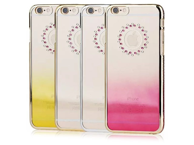 Чехол Yotrix HardCase Crystal для Apple iPhone 6S (Round Silver, пластиковый)