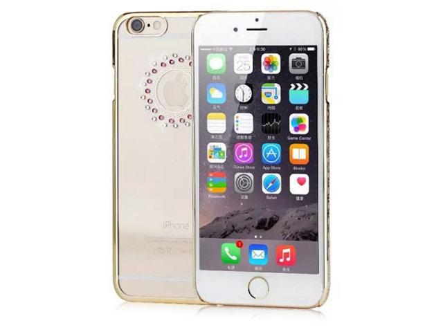 Чехол Yotrix HardCase Crystal для Apple iPhone 6S (Round Golden, пластиковый)