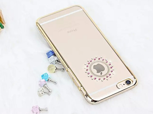 Чехол Yotrix HardCase Crystal для Apple iPhone 6S (Round Golden, пластиковый)