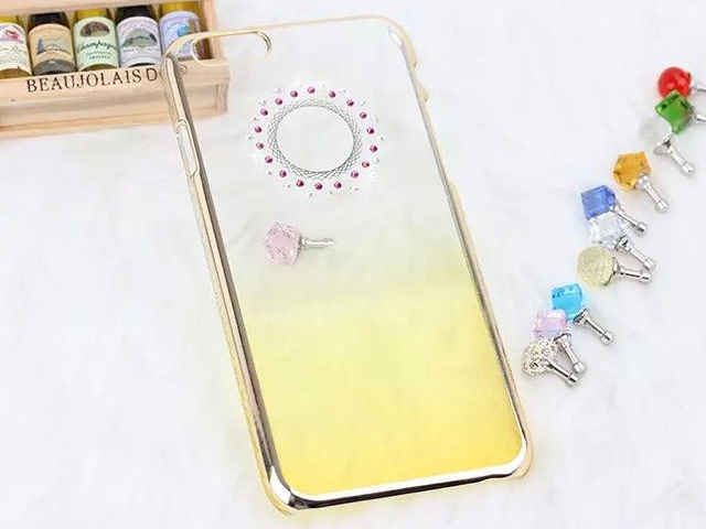 Чехол Yotrix HardCase Crystal для Apple iPhone 6S (Round Yellow, пластиковый)