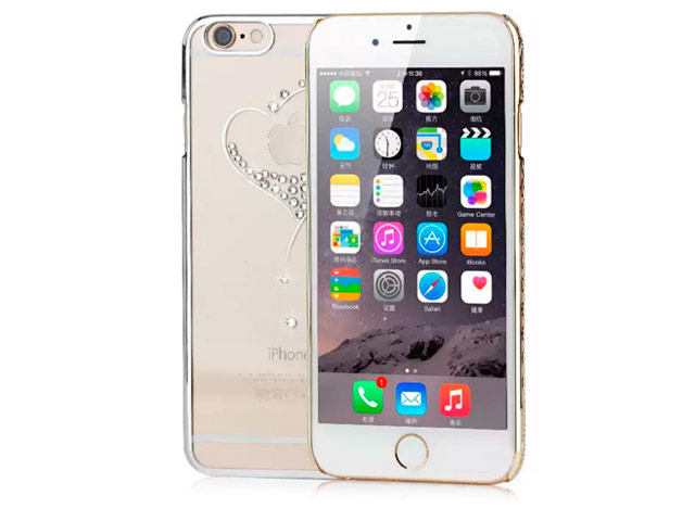 Чехол Yotrix HardCase Crystal для Apple iPhone 6S (Heart Silver, пластиковый)