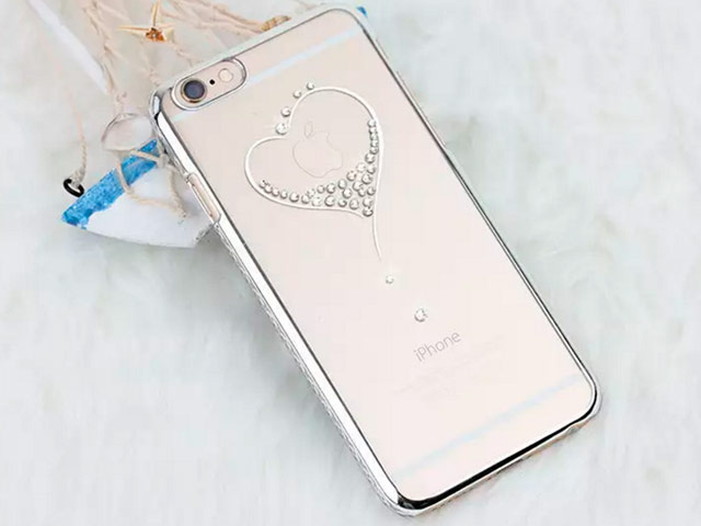 Чехол Yotrix HardCase Crystal для Apple iPhone 6S (Heart Silver, пластиковый)
